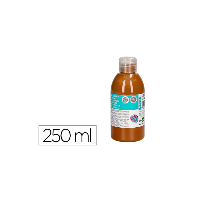 PINTURA ACRILICA LIDERPAPEL BOTE DE 250 ML MARRON