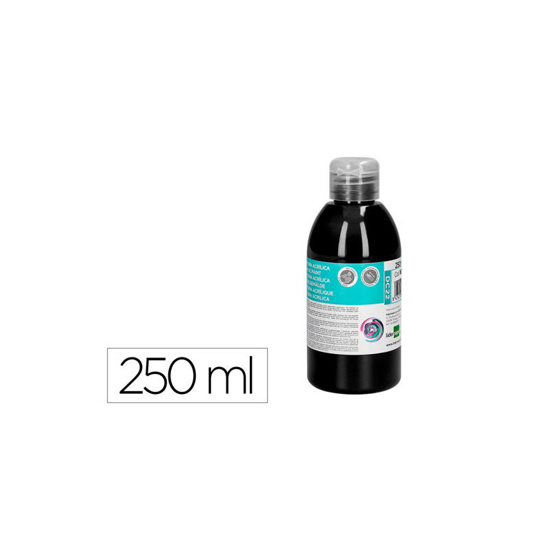 PINTURA ACRILICA LIDERPAPEL BOTE DE 250 ML NEGRO