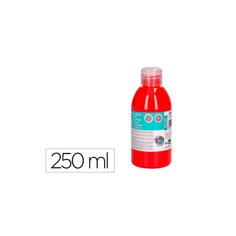 PINTURA ACRILICA LIDERPAPEL BOTE DE 250 ML ROJO