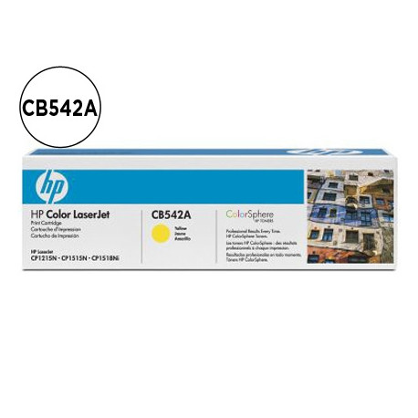 TONER HP CB542A COLOR LASERJET CP-1215/CP-1515/CP-1518 AMARILO WITH COLORSPHERE -1.400PAG- TONER HP CB542A COLOR LASERJET CP-1215/CP-1515/CP-1518 AMARILO WITH COLORSPHERE -1.400PAG-