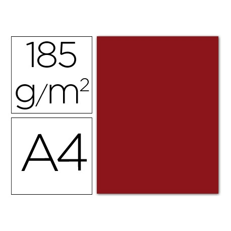 CARTULINA GUARRO DIN-A4 GRANATE 185 GR CARTULINA GUARRO DIN-A4 GRANATE 185 GR