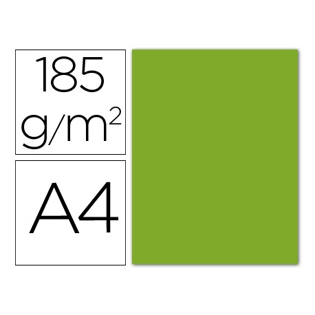 CARTULINA GUARRO DIN-A4 VERDE MANZANA 185 GR CARTULINA GUARRO DIN-A4 VERDE MANZANA 185 GR