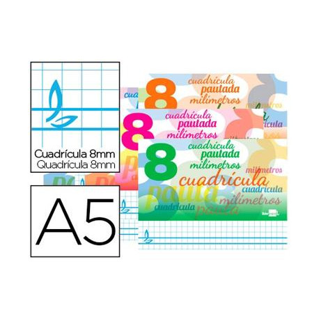 LIBRETA LIDERPAPEL PAUTAGUIA TAPA CARTONCILLO 32 HOJAS DIN A5 CUADRICULADO PAUTADO 8MM APAISADA 70 G LIBRETA LIDERPAPEL PAUTAGUIA TAPA CARTONCILLO 32 HOJAS DIN A5 CUADRICULADO PAUTADO 8MM APAISADA 70 G