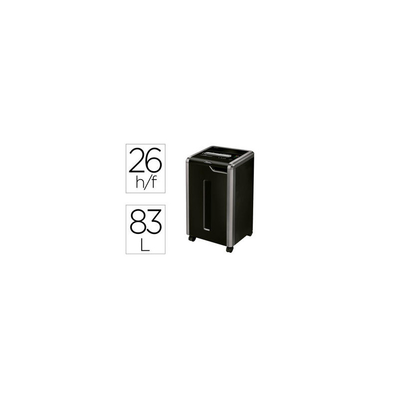 DESTRUCTORA DE DOCUMENTOS FELLOWES 325I CICLO TRABAJO CONTINUO CAPACIDAD DE CORTE 26H CLIPS TARJETAS