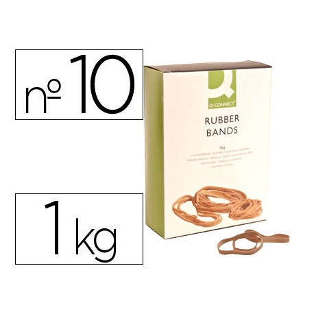 BANDAS ELASTICAS Q-CONNECT 1000 GR 100 X 9 MM NUMERO 10 BANDAS ELASTICAS Q-CONNECT 1000 GR 100 X 9 MM NUMERO 10