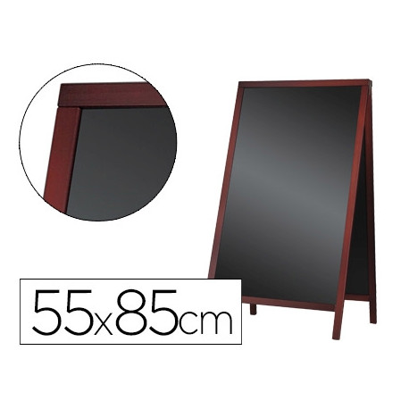 PIZARRA NEGRA LIDERPAPEL CABALLETE DOBLE CARA DE MADERA CON SUPERFICIE PARA ROTULADORES TIPO TIZA 55 PIZARRA NEGRA LIDERPAPEL CABALLETE DOBLE CARA DE MADERA CON SUPERFICIE PARA ROTULADORES TIPO TIZA 55