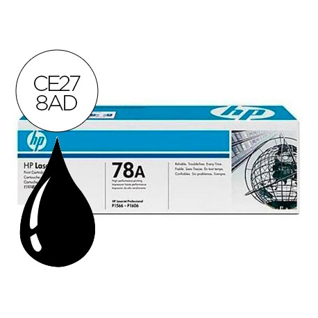 TONER HP LASERJET CE278A NEGRO 1600 PAG PACK 2 TONER HP LASERJET CE278A NEGRO 1600 PAG PACK 2