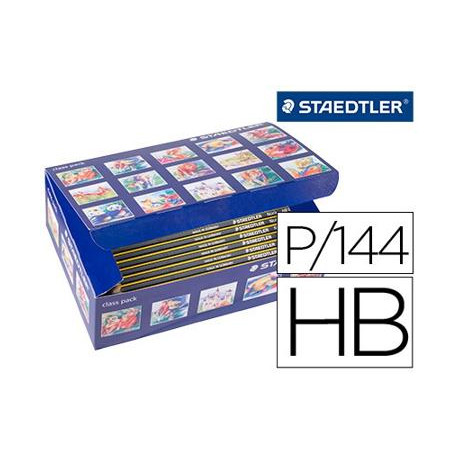 LAPICES DE GRAFITO STAEDTLER NORIS N 2 HB CLASS PACK DE 144 UNIDADES LAPICES DE GRAFITO STAEDTLER NORIS N 2 HB CLASS PACK DE 144 UNIDADES