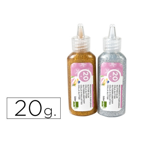 PURPURINA PEGAMENTO LIDERPAPEL FANTASIA COLORES METALICOS ORO Y PLATA BOTE DE 20 GR PURPURINA PEGAMENTO LIDERPAPEL FANTASIA COLORES METALICOS ORO Y PLATA BOTE DE 20 GR