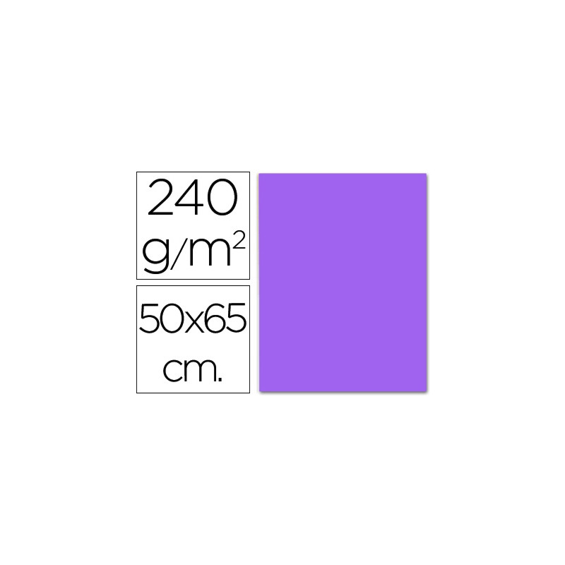 CARTULINA LIDERPAPEL 50X65 CM 240 G/M2 VIOLETA