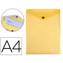 CARPETA LIDERPAPEL DOSSIER BROCHE POLIPROPILENO DIN A4 FORMATO VERTICAL AMARILLA TRANSPARENTE 50 HOJ