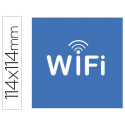 ETIQUETA ADHESIVA APLI DE SEÑALIZACION SIMBOLO WIFI 114X114 MM