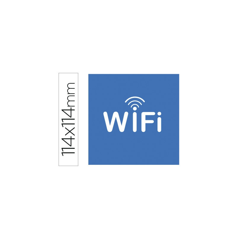 ETIQUETA ADHESIVA APLI DE SEÑALIZACION SIMBOLO WIFI 114X114 MM