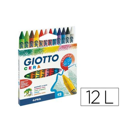 LAPICES CERA GIOTTO CAJA DE 12 COLORES SURTIDOS LAPICES CERA GIOTTO CAJA DE 12 COLORES SURTIDOS