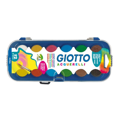 ACUARELA GIOTTO 12 COLORES CON PINCEL ESTUCHE DE PLASTICO ACUARELA GIOTTO 12 COLORES CON PINCEL ESTUCHE DE PLASTICO