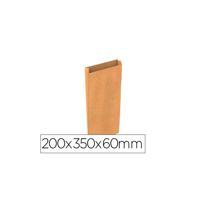 SOBRE PAPEL BASIKA KRAFT NATURAL LISO CON FUELLE M 200X350X60 MM PAQUETE DE 25 UNIDADES