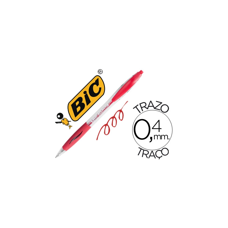BOLIGRAFO BIC ATLANTIS ROJO RETRACTIL TINTA ACEITE PUNTA DE 1 MM