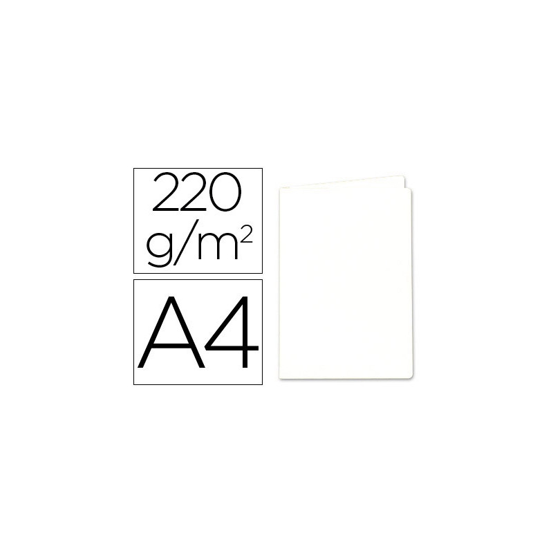 SUBCARPETA CARTULINA EXACOMPTA DIN A4 BLANCA 220 GR
