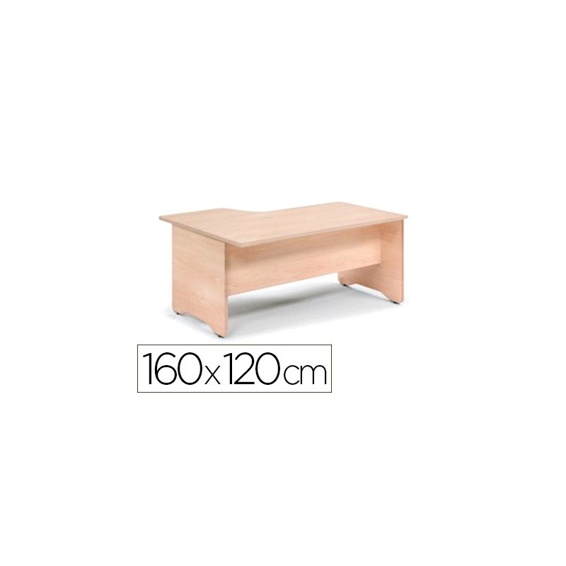 MESA ROCADA SERIE WORK 160X120 CM DERECHA ACABADO AA01 HAYA/HAYA