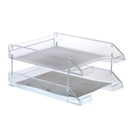 BANDEJA SOBREMESA ARCHIVO 2000 PLASTICO TRANSPARENTE CRISTAL SIN VARILLAS 340X260X60 MM BANDEJA SOBREMESA ARCHIVO 2000 PLASTICO TRANSPARENTE CRISTAL SIN VARILLAS 340X260X60 MM