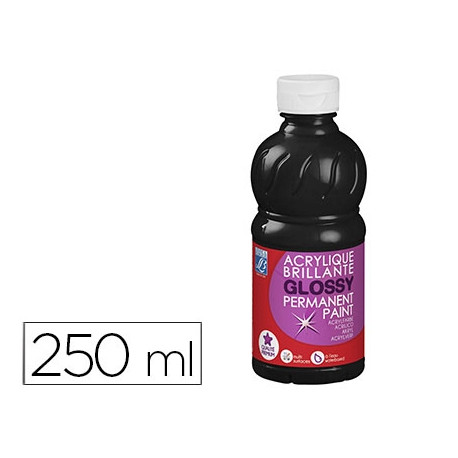 PINTURA ACRILICA L&B BRILLO NEGRO BOTE DE 250 ML PINTURA ACRILICA L&B BRILLO NEGRO BOTE DE 250 ML