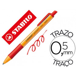 BOLIGRAFO STABILO POINTBALL 0,5 MM ROJO