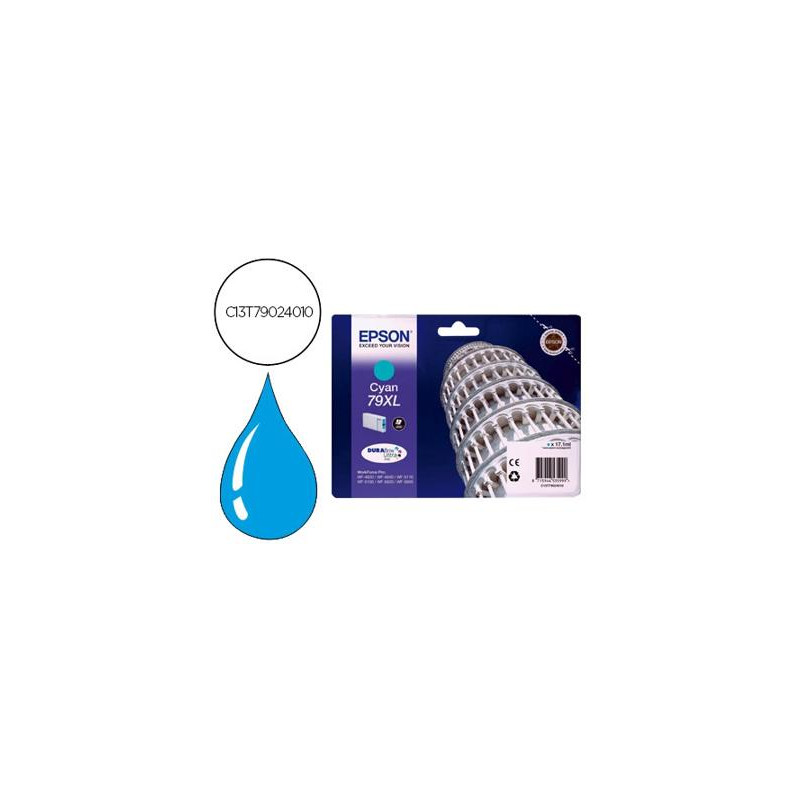 INK-JET EPSON 79XL WF 4630 / 4640 / 5110 /-5190 / 5620 / 5690 CIAN - 2.000 PAG-