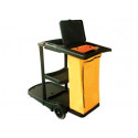 CARRO DE LIMPIEZA Q-CONNECT DE POLIPROPILENO CON RUEDAS 58X24X96 CMS