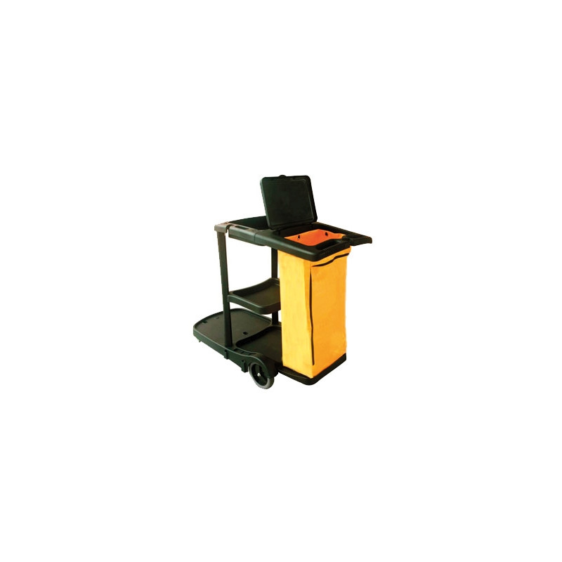 CARRO DE LIMPIEZA Q-CONNECT DE POLIPROPILENO CON RUEDAS 58X24X96 CMS