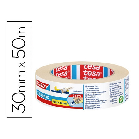 CINTA ADHESIVA TESA PARA PINTOR 50 MT X 30 MM CINTA ADHESIVA TESA PARA PINTOR 50 MT X 30 MM