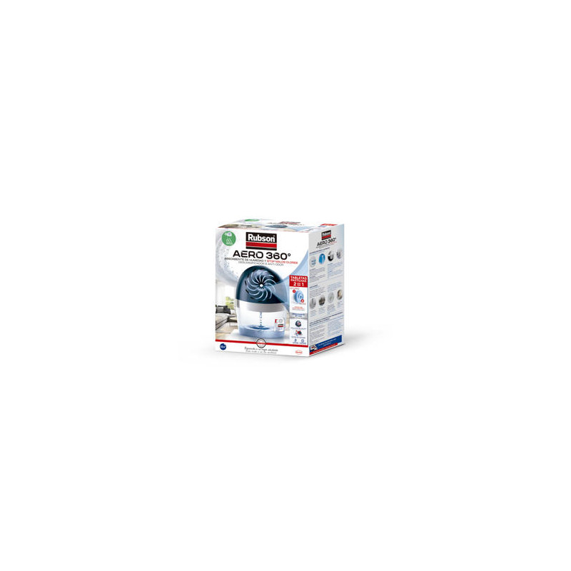 DESHUMIDIFICADOR RUBSON AERO 360º + PASTILLA RECAMBIO GRATIS 189X118X241 MM