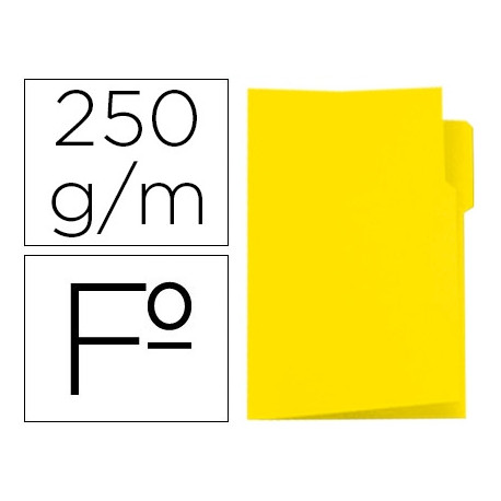SUBCARPETA CARTULINA GIO FOLIO PESTAÑA IZQUIERDA 250 G/M2 AMARILLO SUBCARPETA CARTULINA GIO FOLIO PESTAÑA IZQUIERDA 250 G/M2 AMARILLO