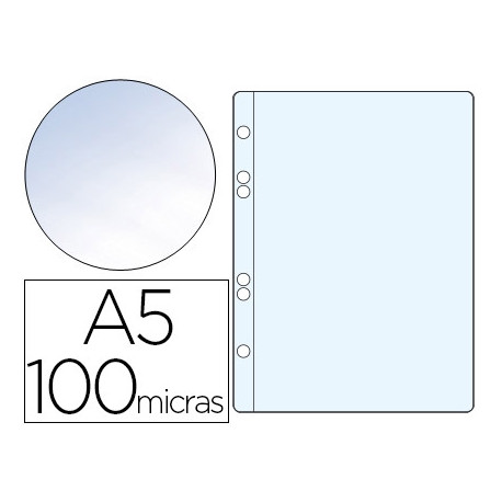 FUNDA MULTITALADRO Q-CONNECT DIN A5 100 MC CRISTAL 6 TALADROS BOLSA DE 10 UNIDADES FUNDA MULTITALADRO Q-CONNECT DIN A5 100 MC CRISTAL 6 TALADROS BOLSA DE 10 UNIDADES