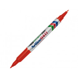 ROTULADOR ARTLINE MARCADOR PERMANENTE EK-041T ROJO DOBLE PUNTA 0.4 Y 1.0 MM