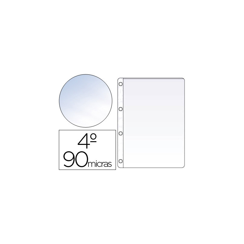 FUNDA SARO PVC CUARTO CUATRO TALADROS 90 MC CRISTAL CAJA DE 100 UNIDADES