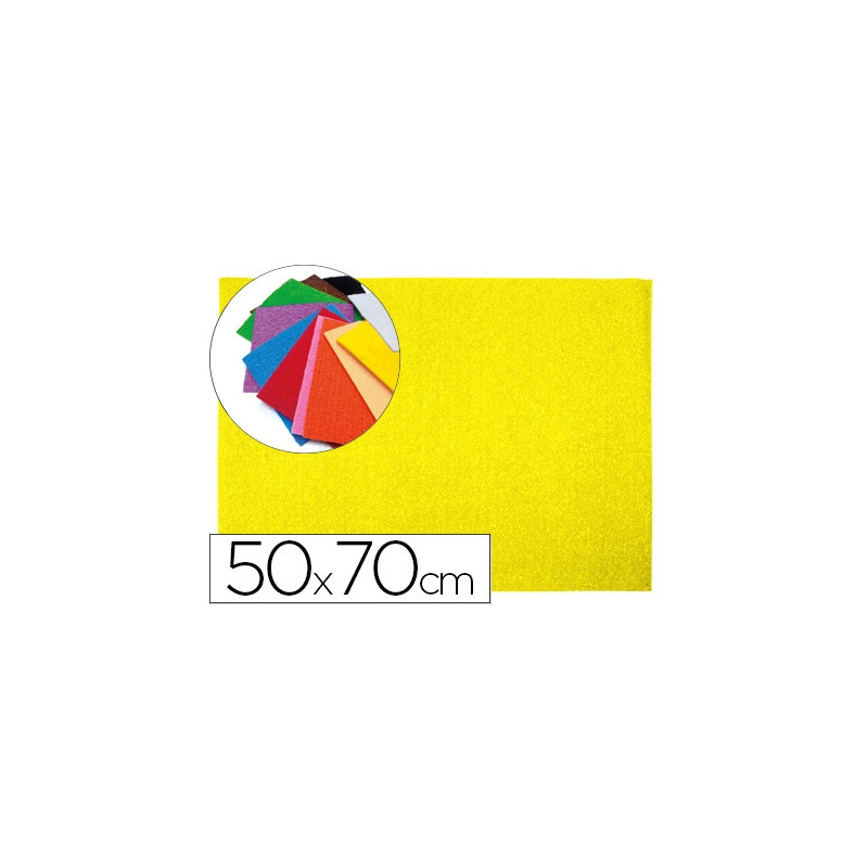 GOMA EVA LIDERPAPEL 50X70CM 60G/M2 ESPESOR 2MM TEXTURA TOALLA AMARILLO