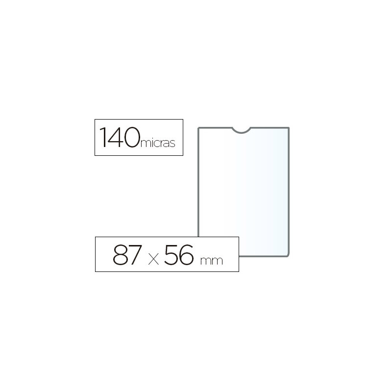 FUNDA PORTADOCUMENTO ESSELTE PLASTICO TRANSPARENTE 140 MICRAS TAMAÑO 87X56 MM