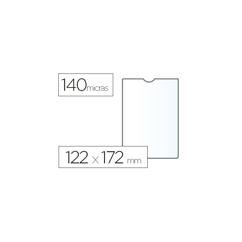 FUNDA PORTADOCUMENTO ESSELTE TRANSPARENTE PLASTICO 140 MICRAS TAMAÑO 122X172 MM
