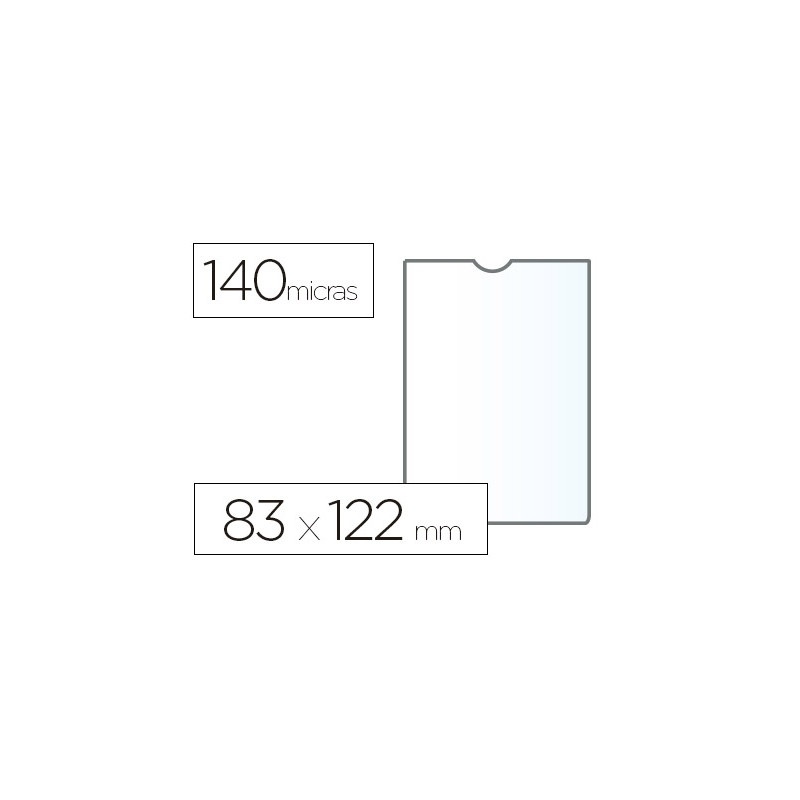 FUNDA PORTADOCUMENTO ESSELTE PLASTICO TRANSPARENTE 140 MICRAS TAMAÑO 83X122 MM