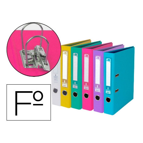 ARCHIVADOR DE PALANCA LIDERPAPEL FOLIO DOCUMENTA FORRADO PVC CON RADO LOMO 75 MM COLORES SURTIDOS TR ARCHIVADOR DE PALANCA LIDERPAPEL FOLIO DOCUMENTA FORRADO PVC CON RADO LOMO 75 MM COLORES SURTIDOS TR