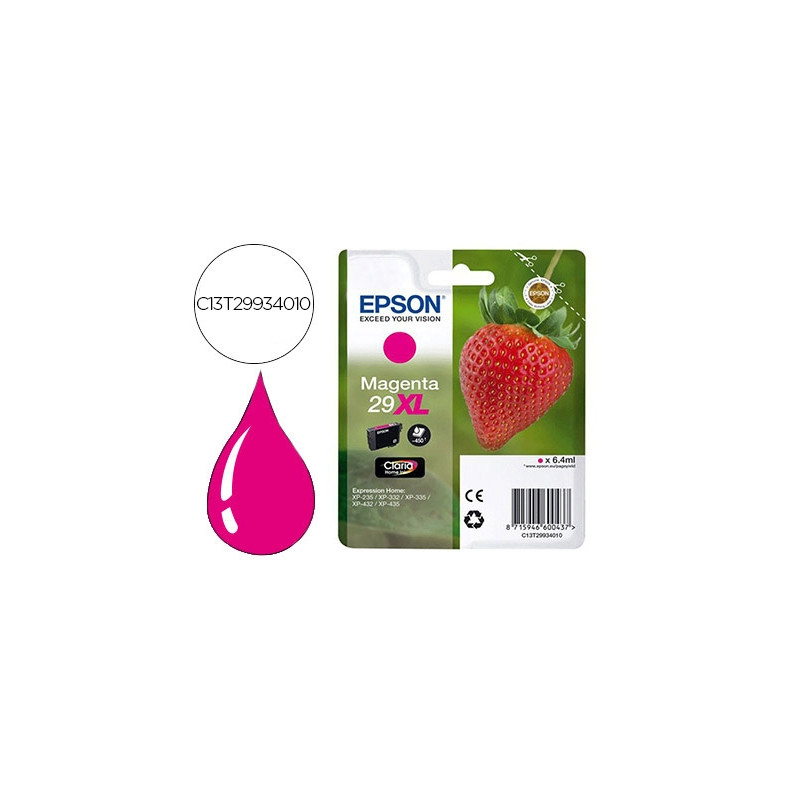 INK-JET EPSON HOME 29XL T2993 XP435/330/335/332/430/235/432 MAGENTA 450 PAG