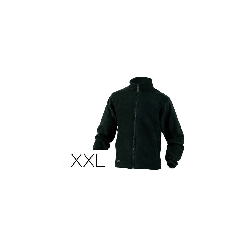 CHAQUETA DELTAPLUS POLAR CON CREMALLERA 2 BOLSILLOS COLOR NEGRO TALLA XXL