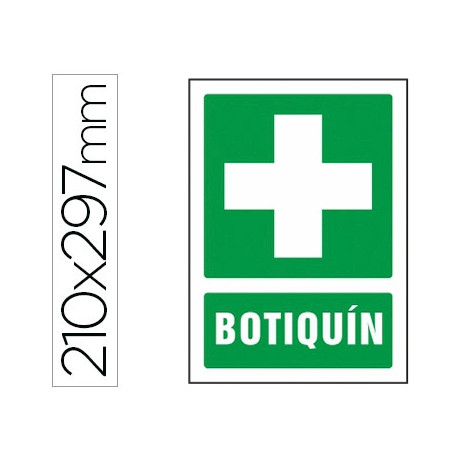PICTOGRAMA SYSSA SEÑAL DE BOTIQUIN EN PVC 210X297 MM