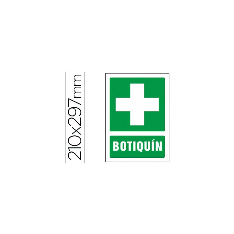 PICTOGRAMA SYSSA SEÑAL DE BOTIQUIN EN PVC 210X297 MM