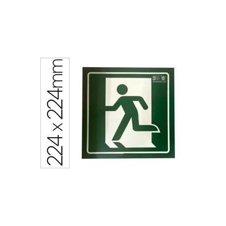 PICTOGRAMA SYSSA SEÑAL DE SALIDA DE EMERGENCIA IZQUIERDA EN PVC FOTOLUMINISCENTE 210X210 MM PICTOGRAMA SYSSA SEÑAL DE SALIDA DE EMERGENCIA IZQUIERDA EN PVC FOTOLUMINISCENTE 210X210 MM