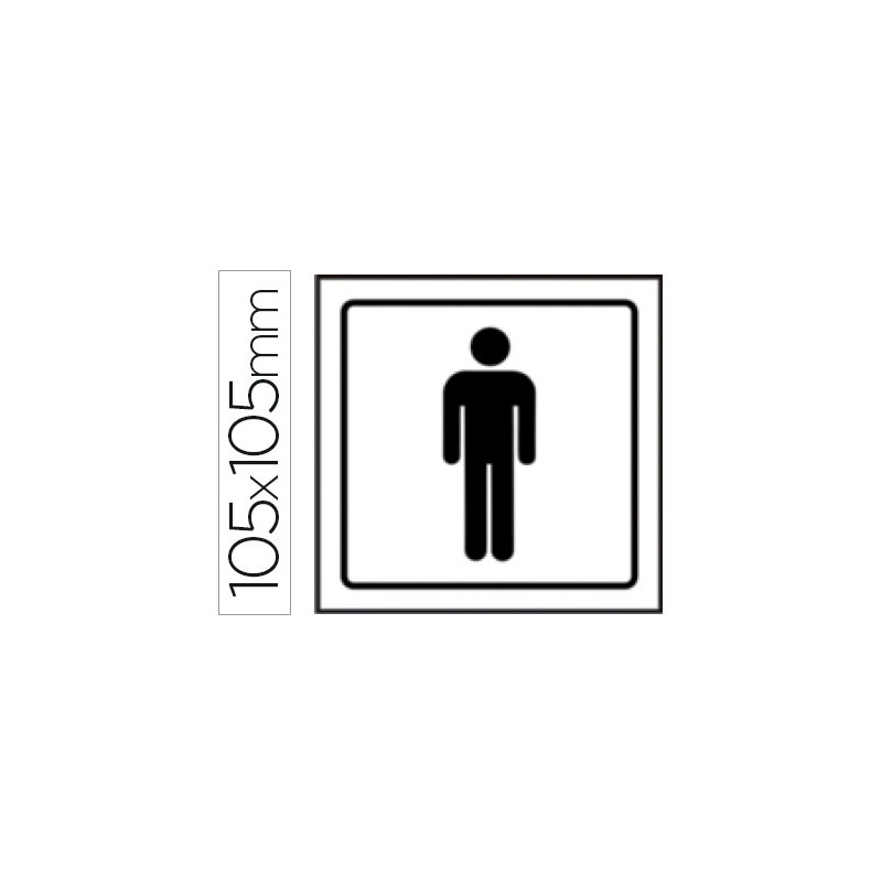 PICTOGRAMA SYSSA SEÑAL DE ASEOS CABALLEROS EN PVC 105X105 MM