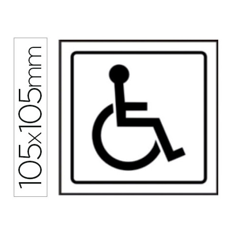 PICTOGRAMA SYSSA SEÑAL DE MINUSVALIDOS EN PVC 105X105 MM