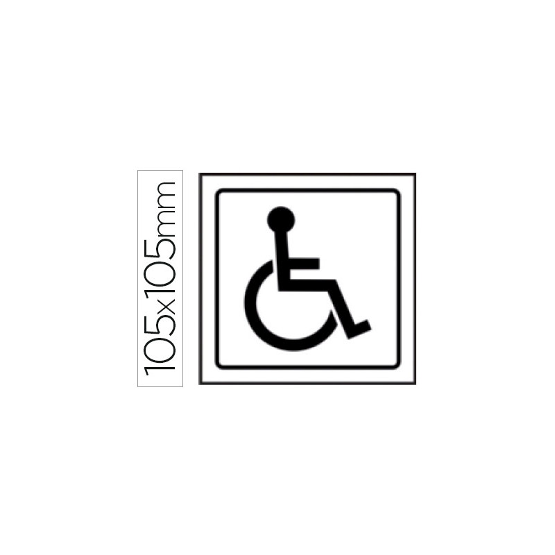 PICTOGRAMA SYSSA SEÑAL DE MINUSVALIDOS EN PVC 105X105 MM