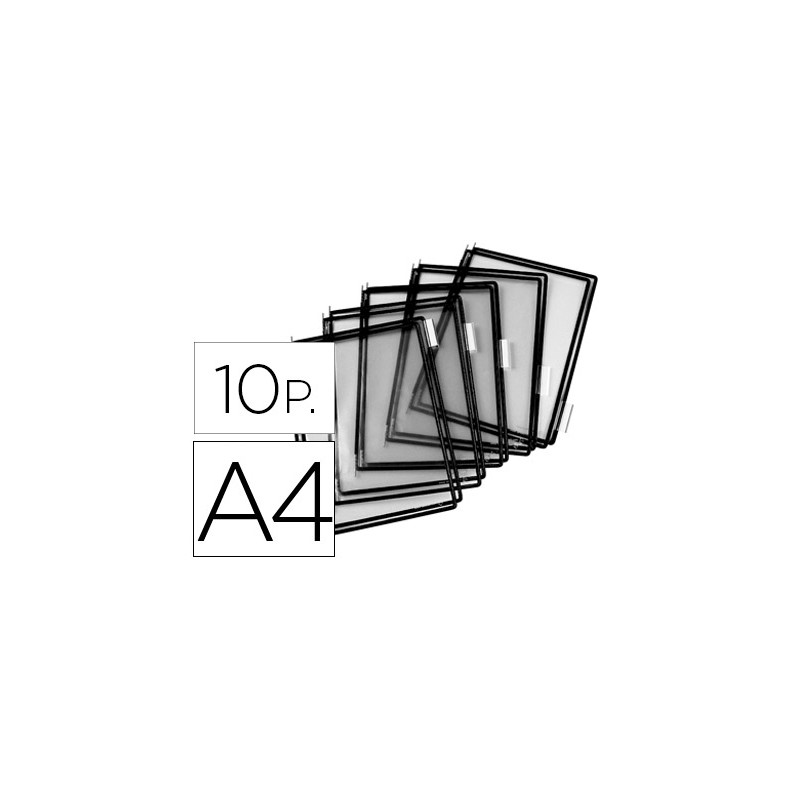 FUNDA PARA PORTACATALOGO TARIFOLD DIN A4 COLOR NEGRO PACK DE 10 UNIDADES