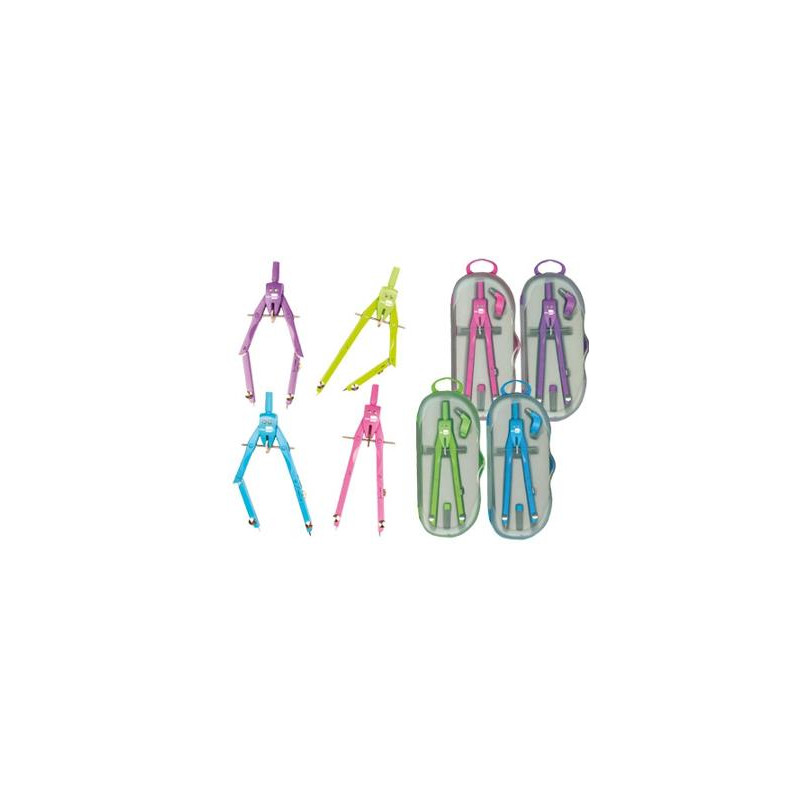 COMPAS LIDERPAPEL MICROMETRICO CON ADAPTADOR COLOR